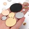 10 pzas/paquete anti-decoloración disco acero inoxidable etiqueta joyería redondo brillante collar colgante accesorios DIY