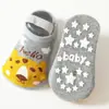Calcetines para Caminar de Bebé de Primavera y Otoño Calcetines Infantiles de Dibujos Animados con Puntos Antideslizantes para Educación Temprana Zapatos para Caminar de Bebé Calcetines de Piso