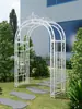 Suporte de Flores em Arco de Ferro Forjado Suporte para Trepadeiras Suporte para Flores Rosas Pátio Externo Villa Arco de Liga de Alumínio Portão de Pátio