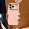 Funda de silicona líquida con patrón de ola en forma de corazón 3D adecuada para Apple 1817promax, funda de teléfono girly con forma de corazón