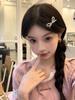 [Chá de mel e pêssego] Nai Guai Aidou Zircon Bow Hairpin Advanced Sense Side Bangs Hairpin Clip Headwear