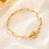 Set de Joyería Personalizado Collar de Cadena Geométrico Simple Estilo Fresco Pulsera Ot Estilo Japonés y Coreano Grueso Ins Flor de Ciruelo para Mujeres