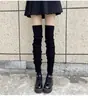 Polainas Japonesas Brancas Meias de Tricô Femininas Outono Inverno Meias JK Meias para Panturrilha Sapatos Mocassins Meias Empilhadas Cobertura para Pernas Longa Verão
