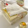 Capa de Colcha de Gaze Enrugada Lavada a Água Classe A Fresca de Verão Colcha de Verão Dupla Colcha para Dormitório Colcha para Sesta Colcha de Ar Condicionado Colcha de Promoção de Vendas de Evento Presente