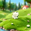 Micro-paisaje de musgo adornos creativos de animales del bosque león y tigre figuras decoraciones adornos de resina DIY