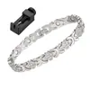 Pulsera Magnética de Venta Caliente Transfronteriza para Hombres y Mujeres, Trébol de Cuatro Hojas Desmontable con Pedrería, Patrón de Dragón, Pulsera Magnética de Energía Cruzada