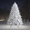 Árbol de Navidad de Flocado de PE Puro Más Vendido en Amazon, Nieve Cayendo, Árbol Desnudo Cifrado de Lujo Nevado 1.8/2.1m Decoración Navideña