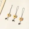 Colgante de Tallado en Madera de Durazno de Oso Lindo Colgante para Bolsa Hecho a Mano DIY Llavero Colgante Joyería Creativa