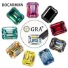 Moissanita Solta Corte Esmeralda Vvs1 Gra 0.5-5Ct Moissanita Cinza Atacado
