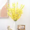 Orquídea Amarilla Artificial Danzante, Flor Artificial, Oncidium, Decoración de Sala de Estar, Flor de Seda, Flor Seca de Plástico, Accesorio de Fotografía, Phalaenopsis