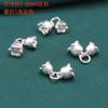 Pingente de prata esterlina 99 prata pura tag pingente acessórios vintage angustiado 3D prata dura DIY artesanal frisado material jóias