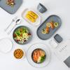 Juego de Vajilla Estilo Gris Claro Cuencos para el Hogar 2024 Nuevo Estilo Vajilla Pequeña y Fresca Cuencos de Alto Valor, Palillos, Platos, Juego de Cuencos y Platos