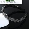 Amazon novo vintage gypsophila cristal strass headband headband personalidade de abas largas banquete luxo hairpin cocar