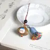Sándalo Verde Ajo Borla Xiaoduomei Cadena para Teléfono Móvil Colgante Palo de Rosa Creativo Pareja Bolsa Dibujo Animado Colgante Colgante