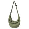Bolso de bola de masa simple de color sólido de estilo coreano para mujer, bolso de hombro de estudiante de gran capacidad de estilo japonés y coreano, bolso de mensajero para pareja