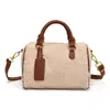 Bolsa Boston Design de Nicho Feminina 2025 Nova Bolsa Almofada de Pelúcia Versátil Casual de Mão Ombro Transversal