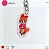Chaveiro Meninas Superpoderosas Desenho Animado Acrílico Alta Definição Transparente Bolsa de Chaveiro Pingente Decoração Mochila Decoração