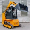 Mini cargadora compacta de orugas para ingeniería en terrenos fangosos y blandos, una pequeña cargadora de orugas versátil