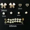 Adecuado para Zapatos Crocs, Accesorios Decorativos de Cadena de Perlas de Alta Gama, Hebilla de Zapato Dorada Desmontable con Strass para DIY