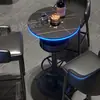 Conjunto de Mesa e Cadeiras Estilo Industrial Retrô para Restaurante de Hot Pot, Chá com Leite, Café, Restaurante Ocidental, Uso Comercial