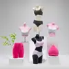 Mannequin de lingerie de veludo, suporte de exibição de meio corpo para sutiãs push-up, manequim de vitrine de loja de roupas, adereços de lingerie