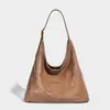 Bolso Tote de Invierno Nuevo de Alta Gama para Mujer 2025 Moda Retro de Nicho Gran Capacidad Piel Suave Hombro Axila Bolso Grande