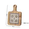 En stock Portavasos de Azulejo de Madera Maciza con Asa Aislamiento Térmico Salvamanteles Simple para Hogar de Madera Maciza para Mesa de Comedor Salvamanteles para Sopa y Arena