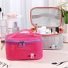 Bolsa de maquiagem com abertura de cordão em mesh, bolsa de armazenamento de viagem, fabricante de bolsa de maquiagem, bolsa de maquiagem de grande capacidade, toque sofisticado