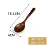 Conjunto de 6 Peças de Colheres de Madeira Natural para Cozinha, Mistura, Hashis Portáteis Estilo Japonês, Colheres, Colheres de Café, Colheres de Cabo Longo