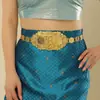 Nuevo diseño minimalista de tótem de metal para cinturón, cadena de cintura dorada, estilo étnico Hanfu antiguo, cadena corporal retro, venta al por mayor