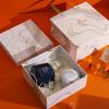 Caja de regalo vacía cuadrada grande y sencilla para cumpleaños, bodas y otros eventos. Caja de regalo vacía con interior de mármol.