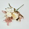 Flor de simulação flor de peônia de outono flor de gravata de flor de cadeira de casamento mesa de casamento flor de seda flor artificial de mesa europeia atacado e varejo