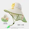 Sombrero de Pescador con Protección Solar para Niños, Sombrero de Sol de Verano de Ala Ancha para Playa, Secado Rápido, Transpirable, Sombrero de Sol con Chal para Exteriores, Dropshipping