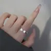Nuevo Set de Corazón Girly Anillo de Apertura con Lazo de Diamante Brillante Anillo Dulce Francés para Fiesta Anillo Versátil para Mujer Venta al por Mayor