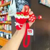 Llavero de Ramo de Flores de Ganchillo Hecho a Mano al por Mayor, Regalo Práctico para el Día del Maestro, Colgante para Bolso