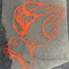 Manos Rezando Viaje Seguro Carretera Sichuan-Tíbet Tallado Hueco Reflectante Texto Personalizado Todoterreno Creativo Fe