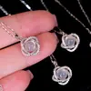 Novo Colar de Calcedônia Branca Floral Estilo Chinês para Mulheres, Nicho de Luxo Leve com Sensação de Alto Padrão, Corrente para Clavícula Retro Tendência Nacional, Presente para Namorada