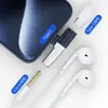 Adaptador Multifuncional Type-C, Convertidor de Auriculares Dos en Uno para Teléfonos Móviles, Soporta Llamadas, Escuchar Música y Ver Videos