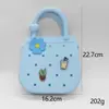 Venta Caliente Transfronteriza Bolsa de Silicona con Agujeros para Manualidades Caricatura Bolso de Playa para Niños Bolsa de Almacenamiento para Teléfono Móvil Venta Directa de Fábrica