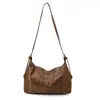Bolsa Tote Casual de Mão Estilo Coreano para Mulheres 2025 Outono Novo Estilo Luxo Acessível Cor Contrastante Moda Simples Bolsa de Ombro Transversal