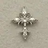 Accesorios para Uñas Crow Heart Cross Aleación Retro Cruz con Pedrería 3D para Uñas Artísticas Al por Mayor