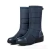 Comercio exterior talla grande invierno cálido forro polar nuevo fondo plano acolchado tela de plumón tubo de tela botas de nieve talla grande botas de mujer en stock