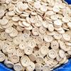Botones Redondos de Madera Wishlove con Grabado Láser, Forma de Cuenco, 15/20/25mm, Venta al por Mayor, 100 Piezas por Paquete, en Stock