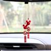 Adornos colgantes para coche del año del zodíaco del conejo, accesorios para coche, diosa de alta gama, linda luz de seguridad para coche, colgante de lujo