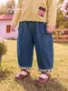 Pantalones de Otoño para Niñas 2026 Nuevo Estilo Coreano Encaje Moda Pantalones Largos para Bebés Niñas Otoño Niños Jeans de Pierna Ancha