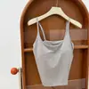 Camisola de modal com bojo embutido para mulheres, modeladora, alta elasticidade, confortável, lindo design nas costas, não precisa usar sutiã