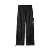 Pantalones de Trabajo Gruesos con Pliegues Estilo Americano de Invierno Wukong Goods para Hombre, Holgados de Moda Pierna Ancha Versátiles Casuales