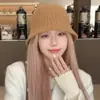 Ganga Especial Gorro de Punto de Celebridad de Internet Gorro de Invierno Cálido y a Prueba de Viento Gorro de Invierno para Mujer Lindo Gorro con Protección para las Orejas Gorro para Mujer