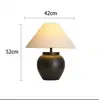Ornamento estilo japonês vaso de cerâmica luminária de mesa para sala de estar em estilo silencioso Modelo Chinês Quarto de Hotel Hostel Quarto de designer Luminária de cabeceira