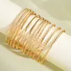 Pulseira larga dobrável exagerada de personalidade transfronteiriça, conjunto de pulseiras lisas, estilo indiano, pulseira de múltiplos círculos, atmosfera fashion